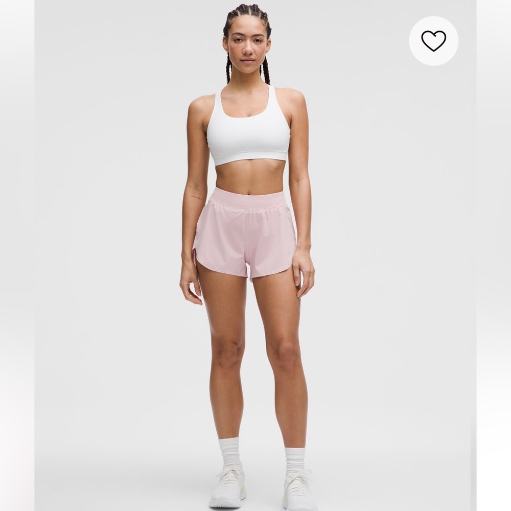 Lululemon Fast & Free Split Shorts Pink Small NWT